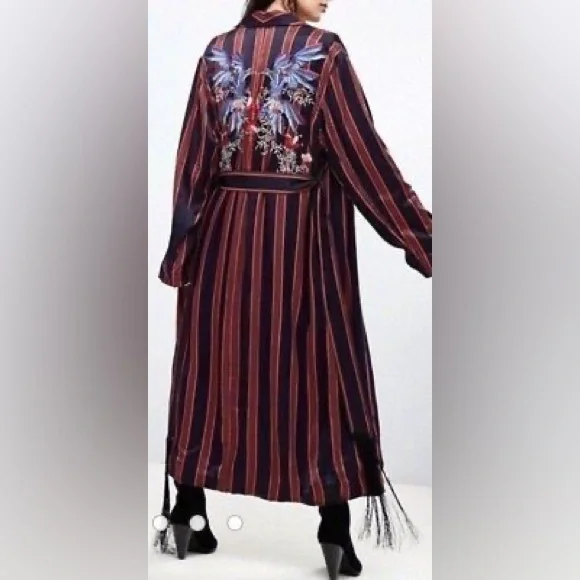 NWT! FP Free People Atrium Striped Duster Sz XS - Picture 5 of 14